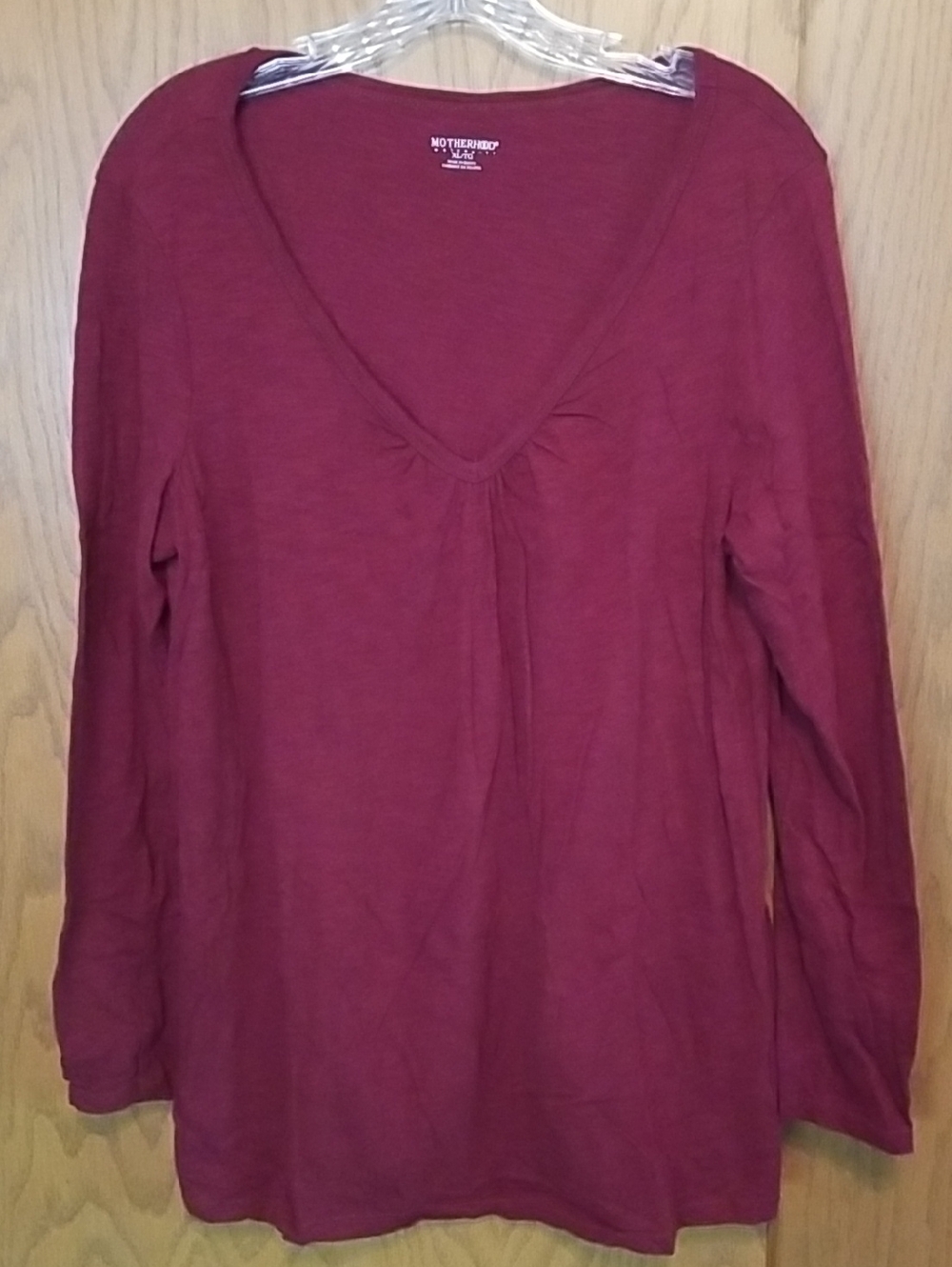 Motherhood Maternity Long Sleeve V-Neck Top, Size XL